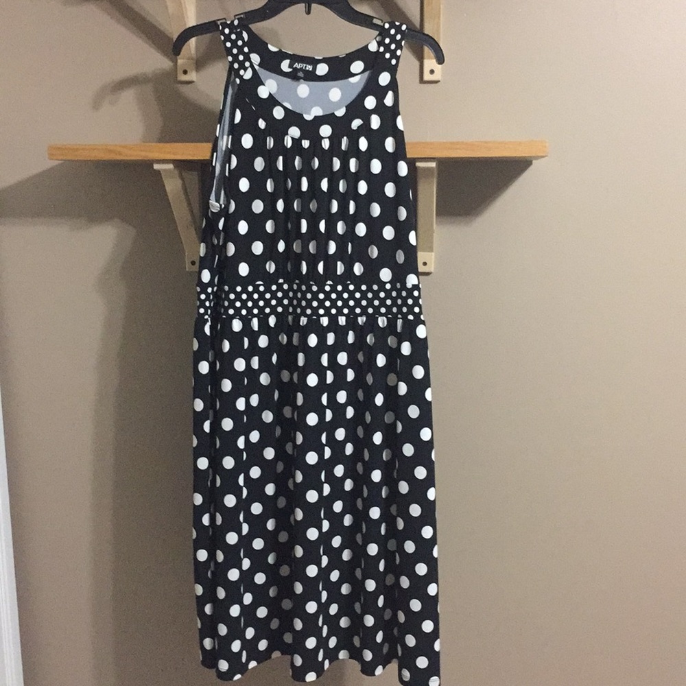 Black and White Polka Dot Dress Apt 9 XL